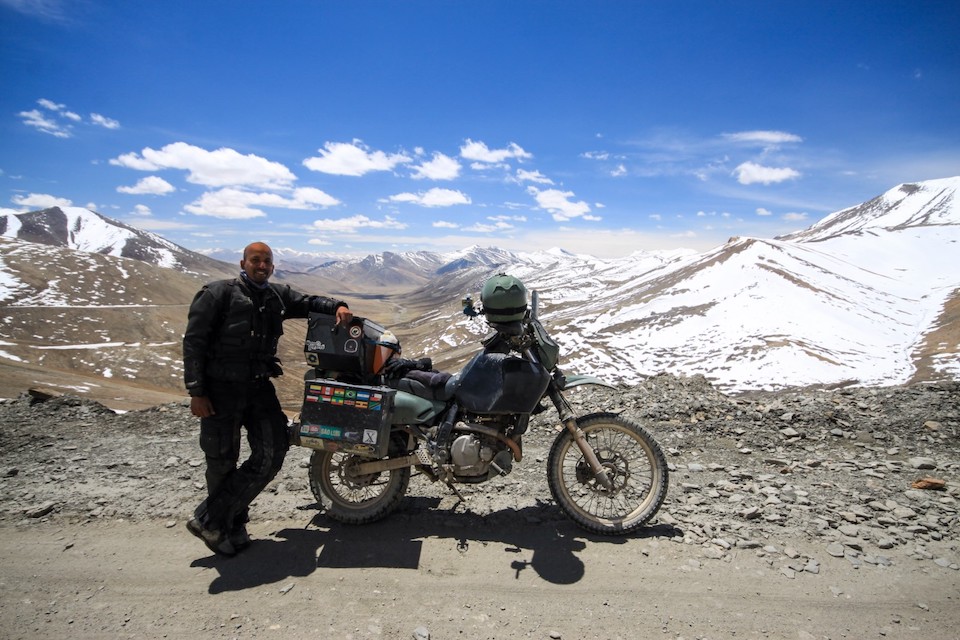 Jay Kannaiyan at Taglangla Pass in Ladakh, India